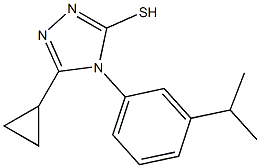 5-cyclopropyl-4-[3-(propan-2-yl)phenyl]-4H-1,2,4-triazole-3-thiol Struktur