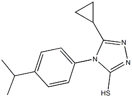 5-cyclopropyl-4-[4-(propan-2-yl)phenyl]-4H-1,2,4-triazole-3-thiol Struktur