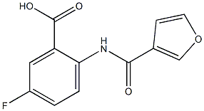 5-fluoro-2-(3-furoylamino)benzoic acid Struktur