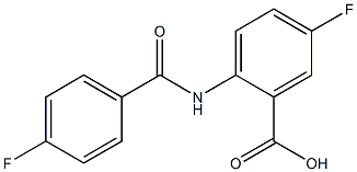 5-fluoro-2-[(4-fluorobenzene)amido]benzoic acid Struktur