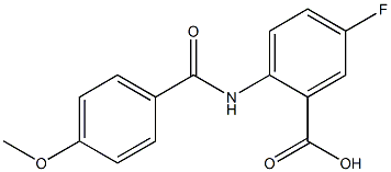 5-fluoro-2-[(4-methoxybenzene)amido]benzoic acid Struktur