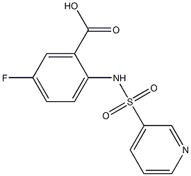 5-fluoro-2-[(pyridin-3-ylsulfonyl)amino]benzoic acid Struktur