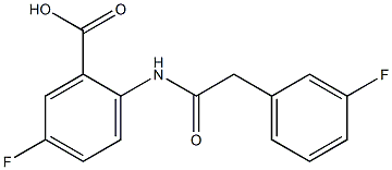 5-fluoro-2-[2-(3-fluorophenyl)acetamido]benzoic acid Struktur