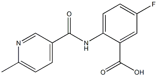 5-fluoro-2-{[(6-methylpyridin-3-yl)carbonyl]amino}benzoic acid Struktur