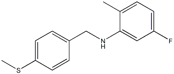 5-fluoro-2-methyl-N-{[4-(methylsulfanyl)phenyl]methyl}aniline Struktur