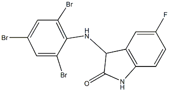 5-fluoro-3-[(2,4,6-tribromophenyl)amino]-2,3-dihydro-1H-indol-2-one Struktur