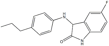 5-fluoro-3-[(4-propylphenyl)amino]-2,3-dihydro-1H-indol-2-one Struktur