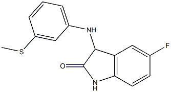 5-fluoro-3-{[3-(methylsulfanyl)phenyl]amino}-2,3-dihydro-1H-indol-2-one Struktur