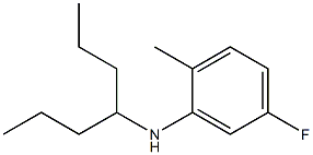 5-fluoro-N-(heptan-4-yl)-2-methylaniline Struktur