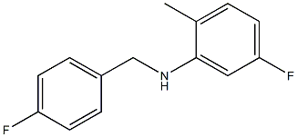 5-fluoro-N-[(4-fluorophenyl)methyl]-2-methylaniline Struktur