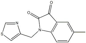 5-methyl-1-(1,3-thiazol-4-ylmethyl)-2,3-dihydro-1H-indole-2,3-dione Struktur