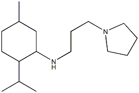 5-methyl-2-(propan-2-yl)-N-[3-(pyrrolidin-1-yl)propyl]cyclohexan-1-amine Struktur