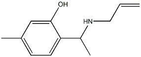 5-methyl-2-[1-(prop-2-en-1-ylamino)ethyl]phenol Struktur