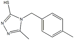 5-methyl-4-[(4-methylphenyl)methyl]-4H-1,2,4-triazole-3-thiol Struktur