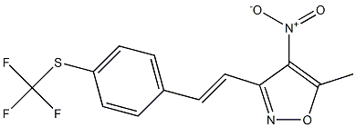 5-methyl-4-nitro-3-((E)-2-{4-[(trifluoromethyl)thio]phenyl}vinyl)isoxazole Struktur