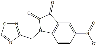 5-nitro-1-(1,2,4-oxadiazol-3-ylmethyl)-2,3-dihydro-1H-indole-2,3-dione Struktur