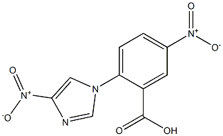 5-nitro-2-(4-nitro-1H-imidazol-1-yl)benzoic acid Struktur