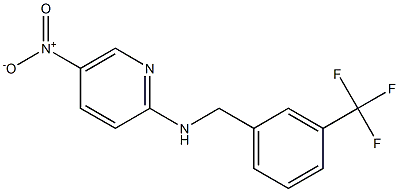 5-nitro-N-{[3-(trifluoromethyl)phenyl]methyl}pyridin-2-amine Struktur