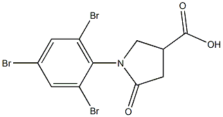 5-oxo-1-(2,4,6-tribromophenyl)pyrrolidine-3-carboxylic acid Struktur