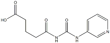 5-oxo-5-[(pyridin-3-ylcarbamoyl)amino]pentanoic acid Struktur