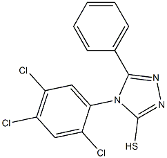 5-phenyl-4-(2,4,5-trichlorophenyl)-4H-1,2,4-triazole-3-thiol Struktur