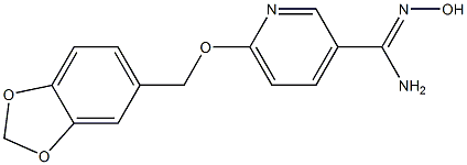 6-(1,3-benzodioxol-5-ylmethoxy)-N'-hydroxypyridine-3-carboximidamide Struktur