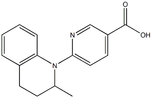 6-(2-methyl-1,2,3,4-tetrahydroquinolin-1-yl)pyridine-3-carboxylic acid Struktur