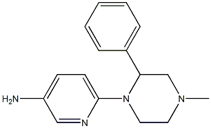 6-(4-methyl-2-phenylpiperazin-1-yl)pyridin-3-amine Struktur