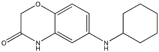 6-(cyclohexylamino)-3,4-dihydro-2H-1,4-benzoxazin-3-one Struktur