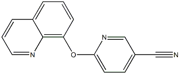 6-(quinolin-8-yloxy)pyridine-3-carbonitrile Struktur