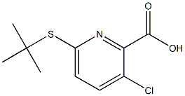 6-(tert-butylsulfanyl)-3-chloropyridine-2-carboxylic acid Struktur