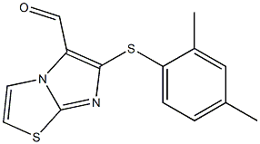 6-[(2,4-dimethylphenyl)thio]imidazo[2,1-b][1,3]thiazole-5-carbaldehyde Struktur