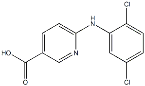 6-[(2,5-dichlorophenyl)amino]pyridine-3-carboxylic acid Struktur