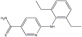 6-[(2,6-diethylphenyl)amino]pyridine-3-carbothioamide Struktur