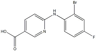 6-[(2-bromo-4-fluorophenyl)amino]pyridine-3-carboxylic acid Struktur