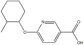 6-[(2-methylcyclohexyl)oxy]pyridine-3-carboxylic acid Struktur