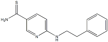 6-[(2-phenylethyl)amino]pyridine-3-carbothioamide Struktur