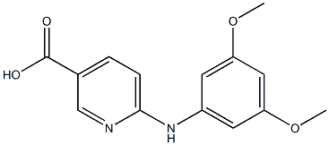 6-[(3,5-dimethoxyphenyl)amino]pyridine-3-carboxylic acid Struktur