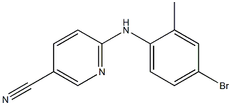 6-[(4-bromo-2-methylphenyl)amino]nicotinonitrile Struktur