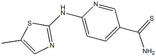 6-[(5-methyl-1,3-thiazol-2-yl)amino]pyridine-3-carbothioamide Struktur