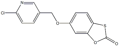 6-[(6-chloropyridin-3-yl)methoxy]-2H-1,3-benzoxathiol-2-one Struktur