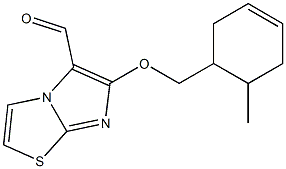 6-[(6-methylcyclohex-3-en-1-yl)methoxy]imidazo[2,1-b][1,3]thiazole-5-carbaldehyde Struktur