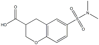 6-[(dimethylamino)sulfonyl]chromane-3-carboxylic acid Struktur