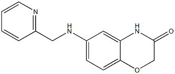 6-[(pyridin-2-ylmethyl)amino]-3,4-dihydro-2H-1,4-benzoxazin-3-one Struktur