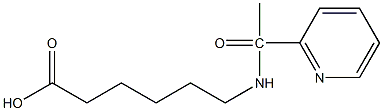 6-[1-(pyridin-2-yl)acetamido]hexanoic acid Struktur