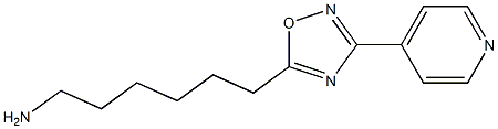 6-[3-(pyridin-4-yl)-1,2,4-oxadiazol-5-yl]hexan-1-amine Struktur