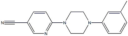 6-[4-(3-methylphenyl)piperazin-1-yl]nicotinonitrile Struktur