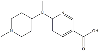 6-[methyl(1-methylpiperidin-4-yl)amino]pyridine-3-carboxylic acid Struktur