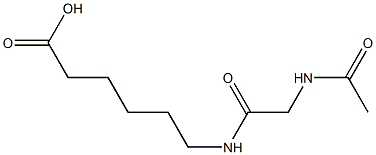 6-{[(acetylamino)acetyl]amino}hexanoic acid Struktur