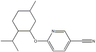 6-{[5-methyl-2-(propan-2-yl)cyclohexyl]oxy}pyridine-3-carbonitrile Struktur